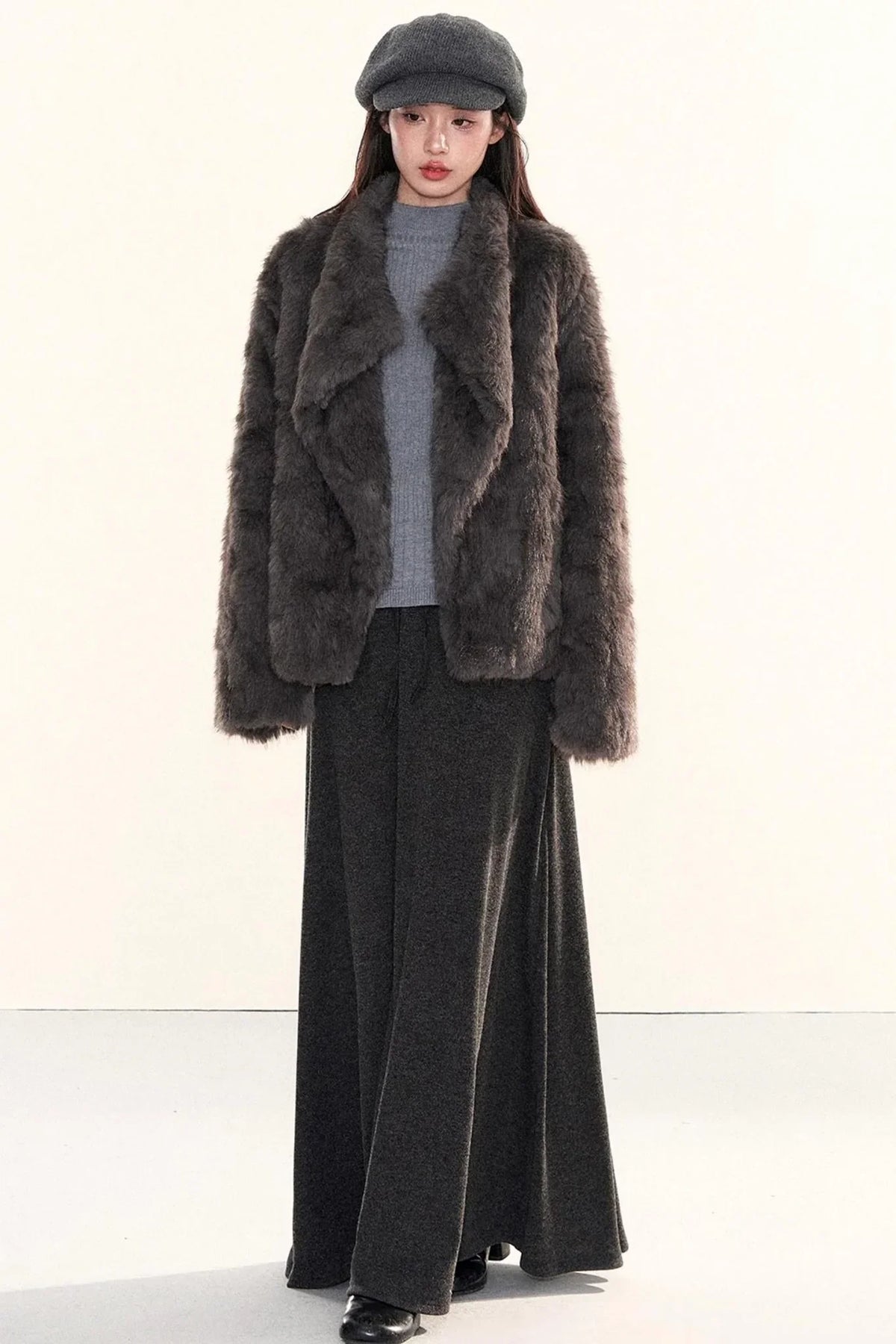 Ribbed Waist-Cinching Knit Sweater
