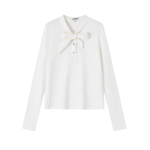 Ribbon Bow Velvet T-Shirt
