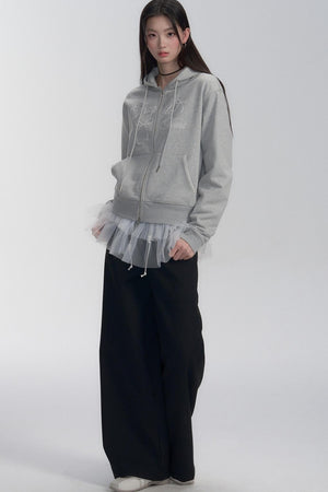 Ribbon Detail Hooded Jacket