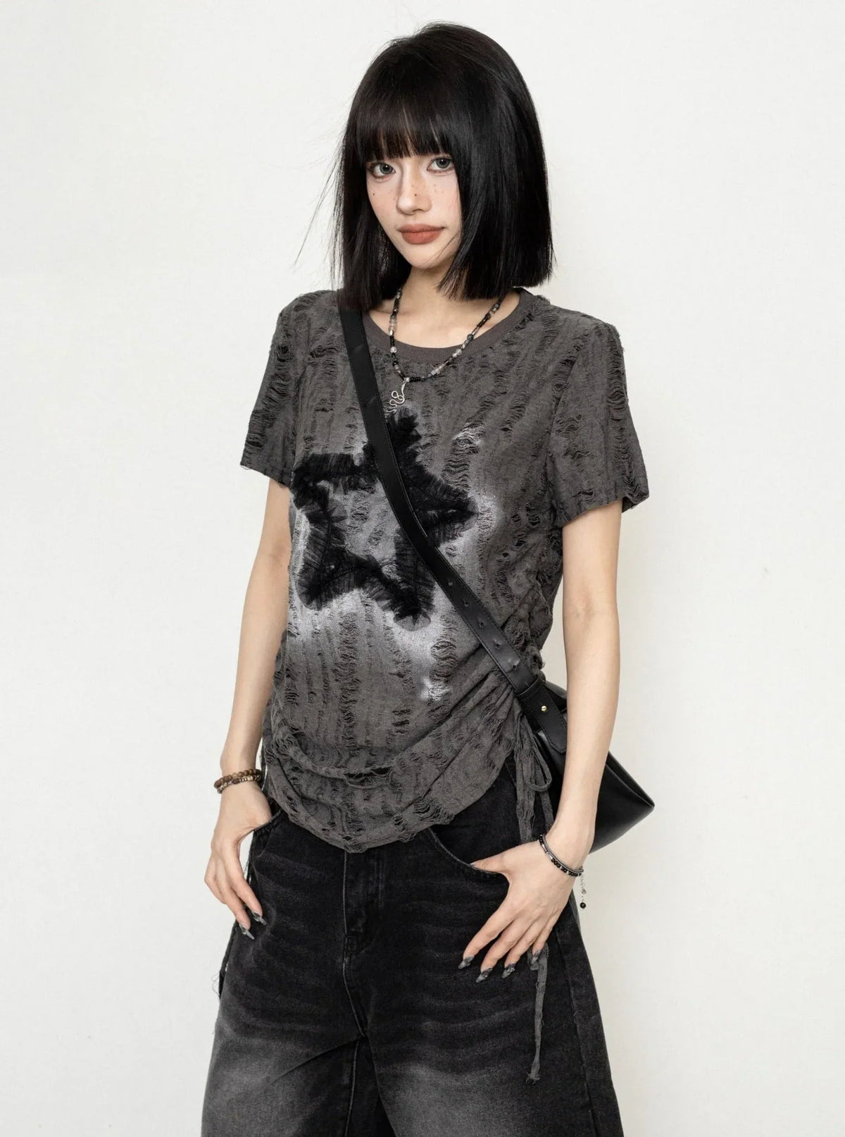 Ripped Versatile Short Sleeve T-Shirt