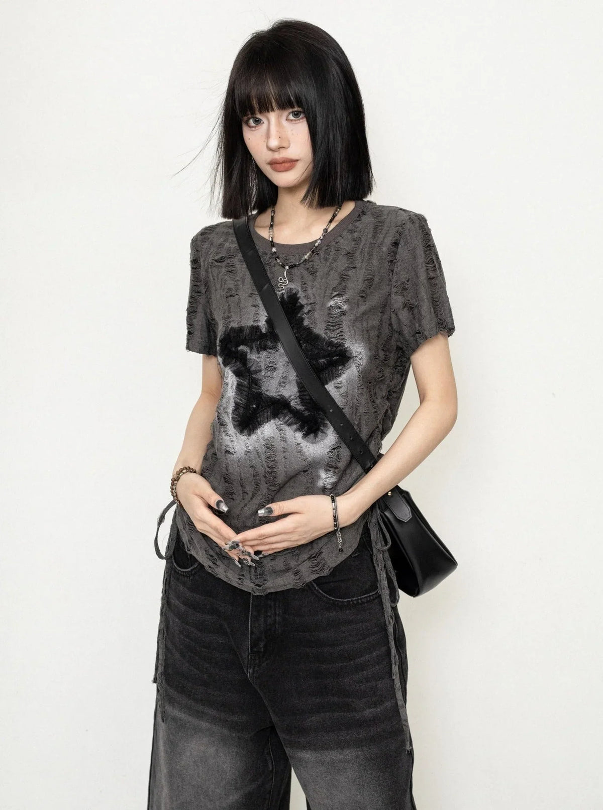 Ripped Versatile Short Sleeve T-Shirt