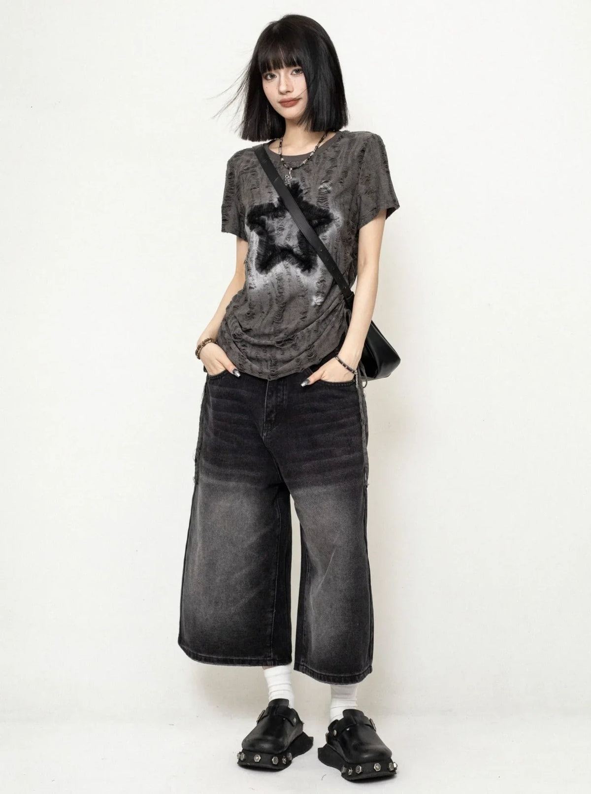 Ripped Versatile Short Sleeve T-Shirt