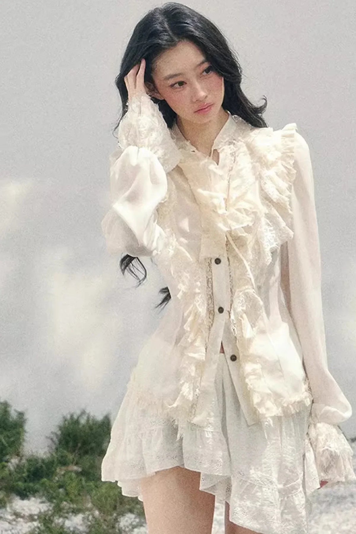 Ripples of Moonlight Lace Skirt