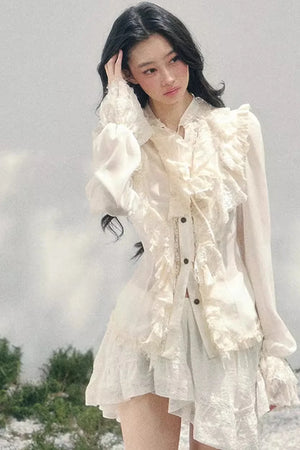 Ripples of Moonlight Lace Skirt
