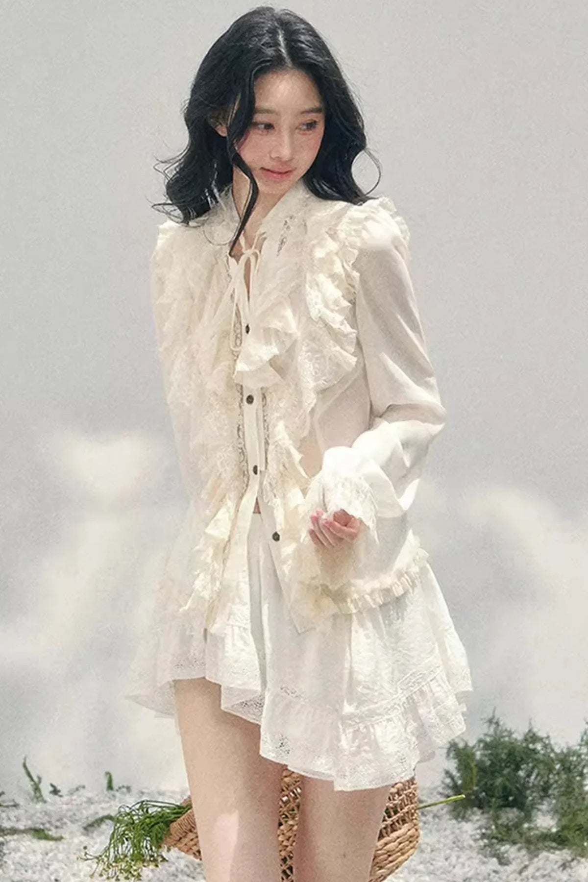 Ripples of Moonlight Lace Skirt