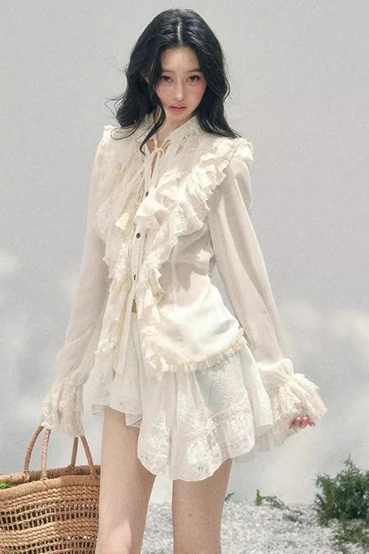 Ripples of Moonlight Lace Skirt