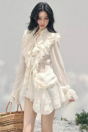 Ripples of Moonlight Lace Skirt