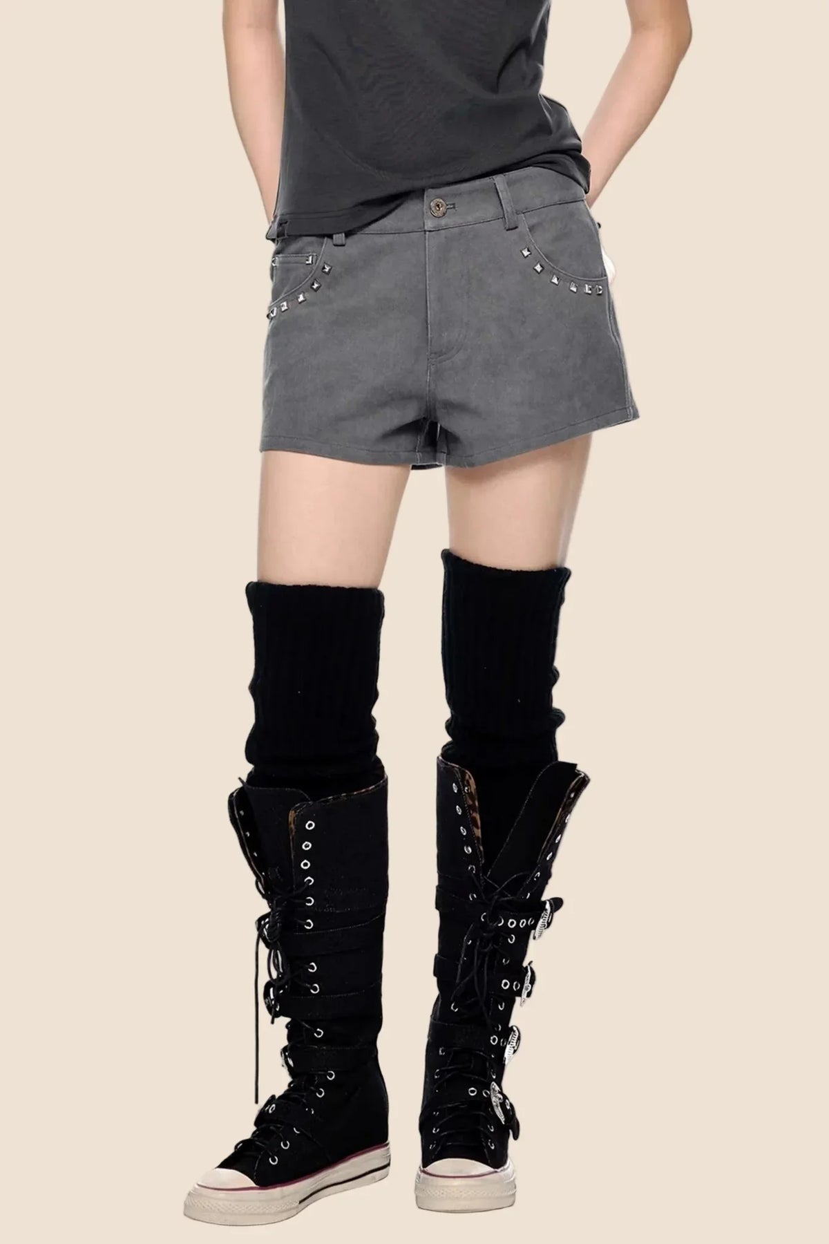 Rivet Retro A-Line Shorts