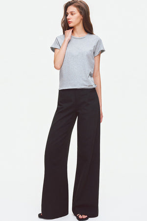 Rolled Hem Cotton T-Shirt