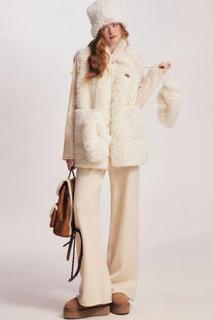 Rolled Sweater & Wide-Leg Pants Set-Up