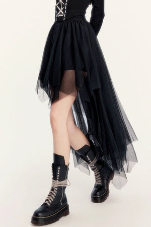 Romantic Ash Strappy Mesh Skirt Set-Up