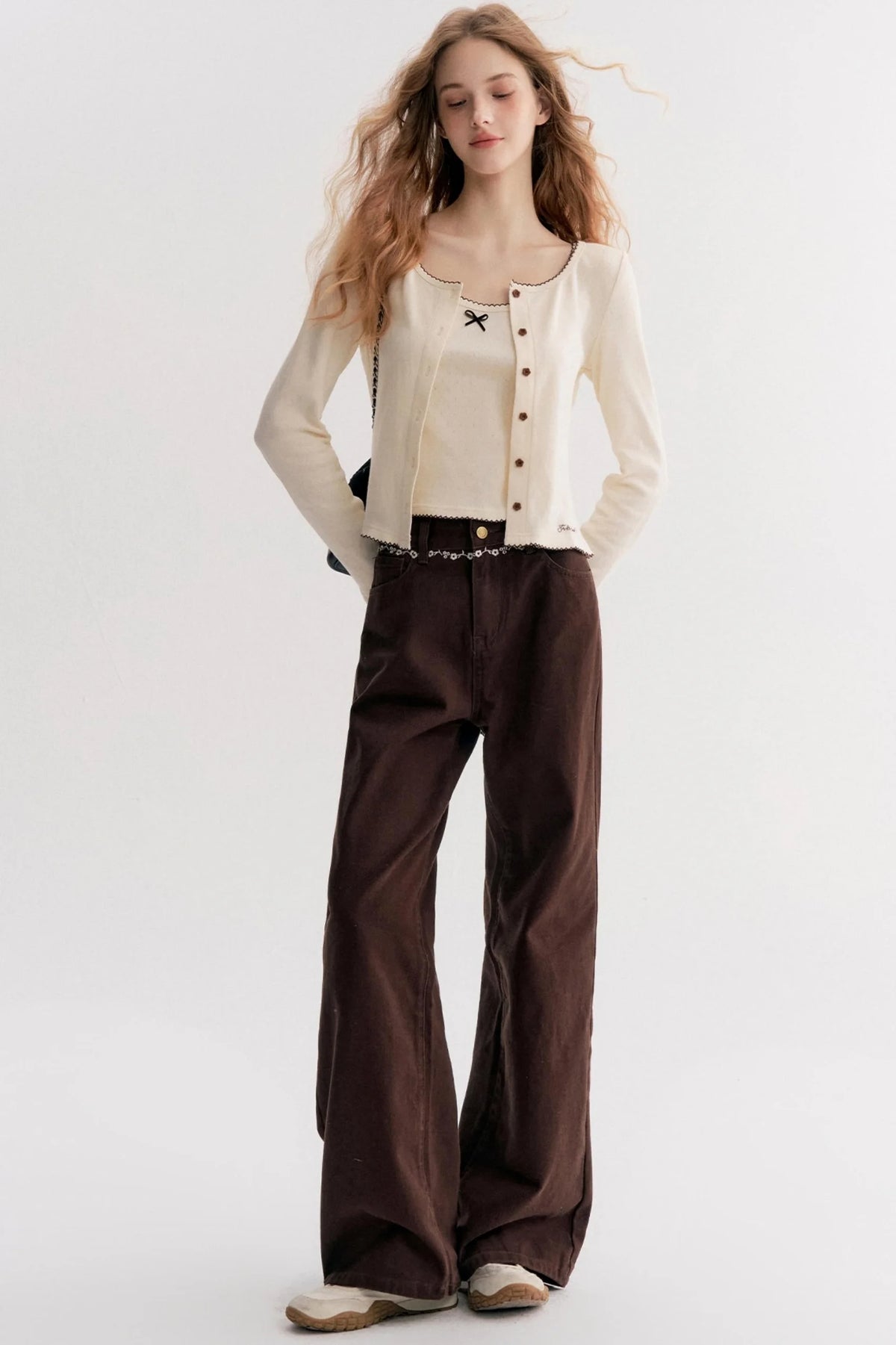 Romantic Autumn Lace Knit Cardigan