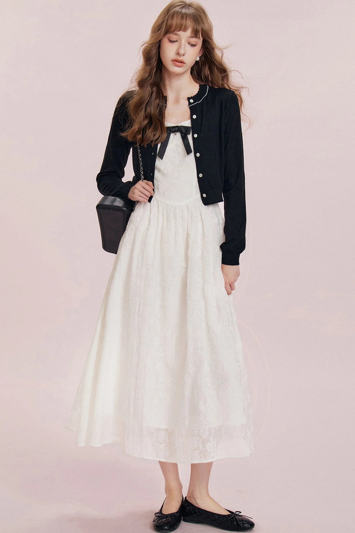 Romantic Cashmere Wavy Cardigan