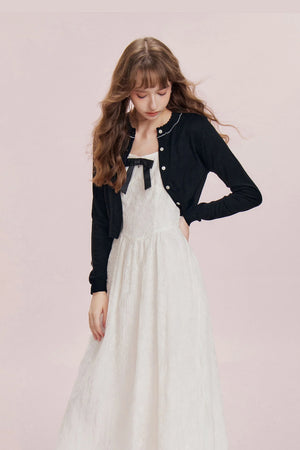 Romantic Cashmere Wavy Cardigan