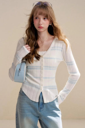Romantic Contrast Lace Cardigan Top