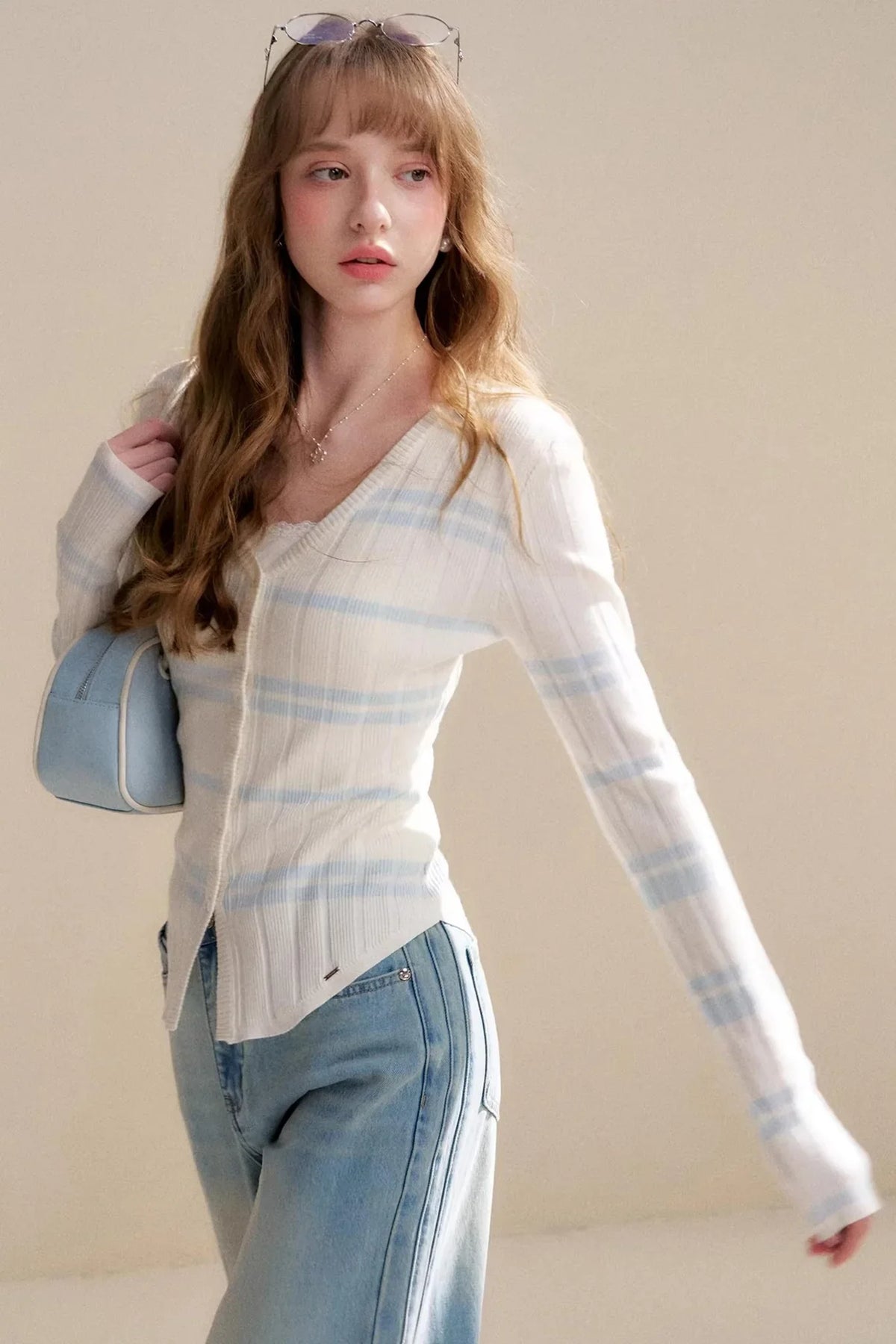 Romantic Contrast Lace Cardigan Top