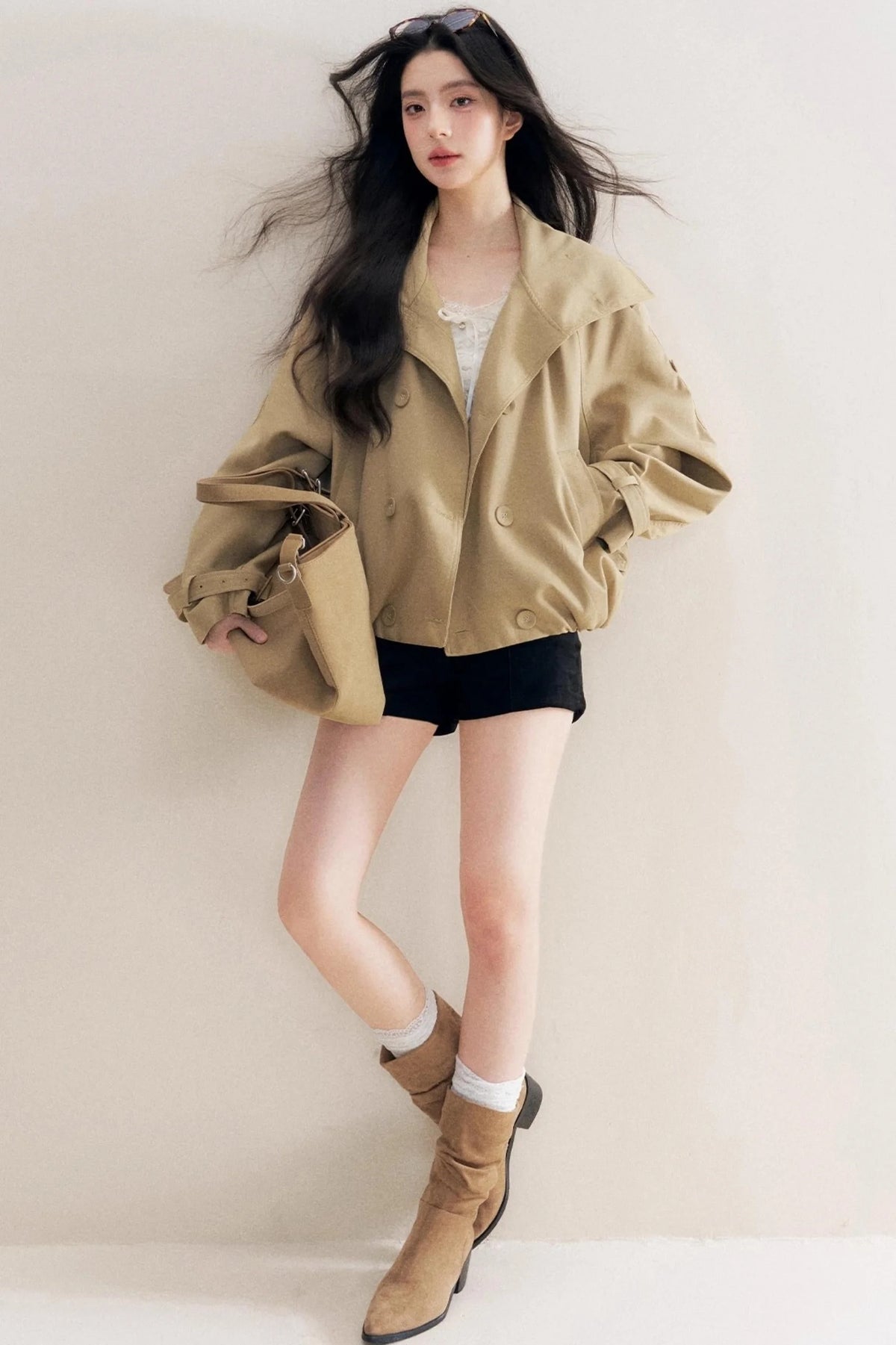 Romantic Fleece V-Neck Long Sleeve T-Shirt