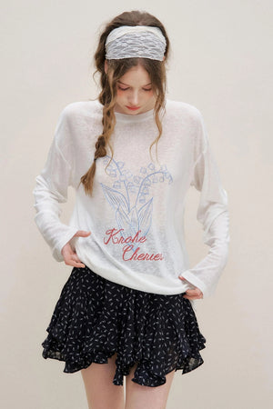 Romantic Floral Mini Skirt