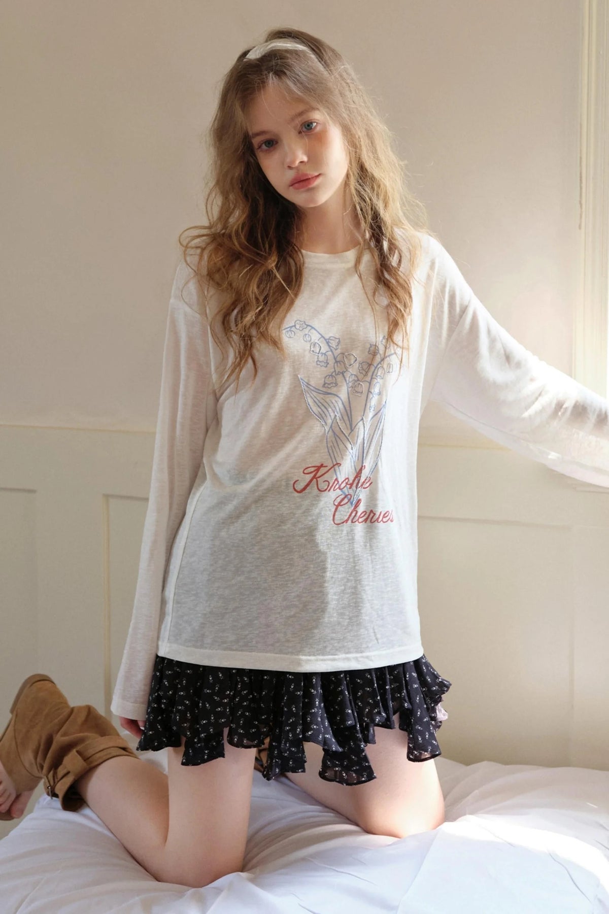 Romantic Floral Mini Skirt
