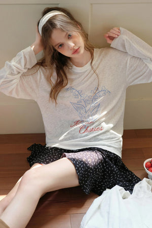 Romantic Floral Mini Skirt