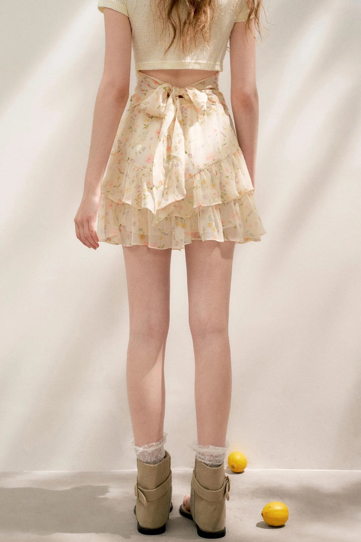 Romantic Floral Mini Skirt