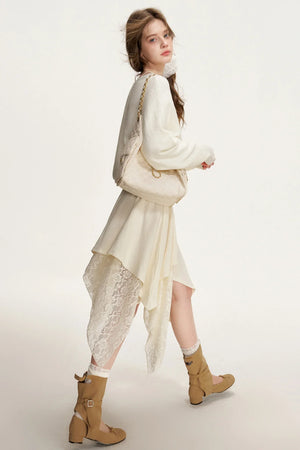 Romantic Lace Asymmetrical Dress