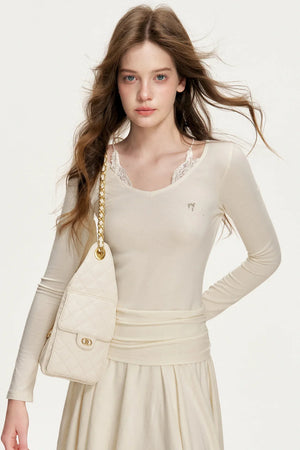 Romantic Lace Asymmetrical Dress