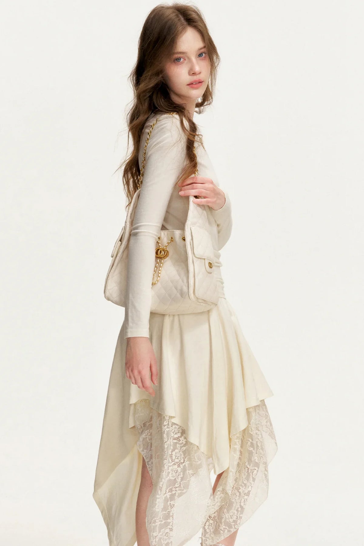 Romantic Lace Asymmetrical Dress
