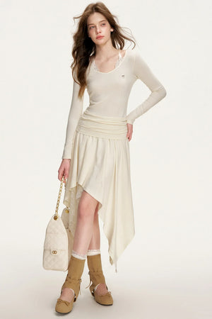 Romantic Lace Asymmetrical Dress