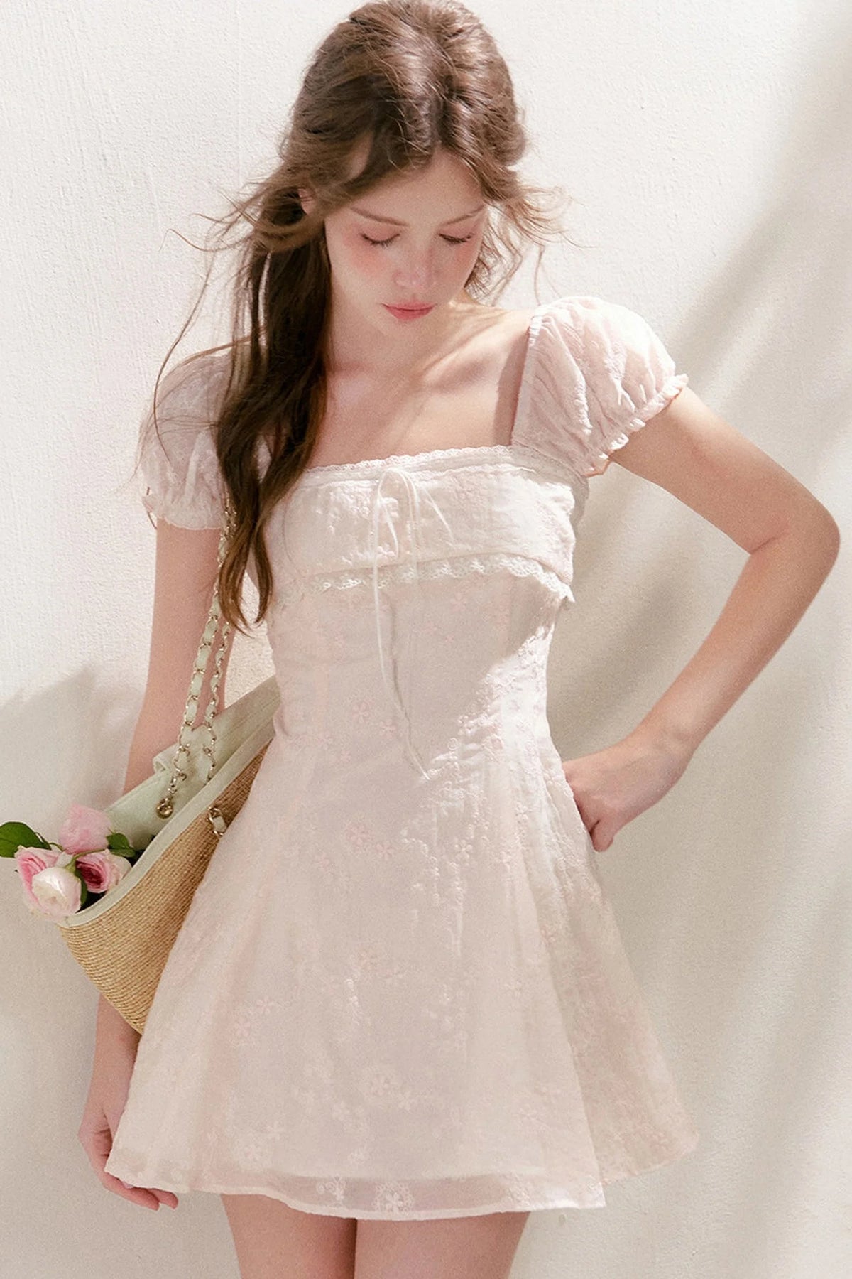Romantic Lace Embroidery Dress