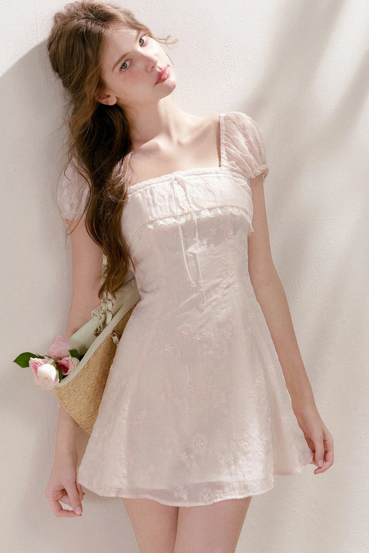 Romantic Lace Embroidery Dress