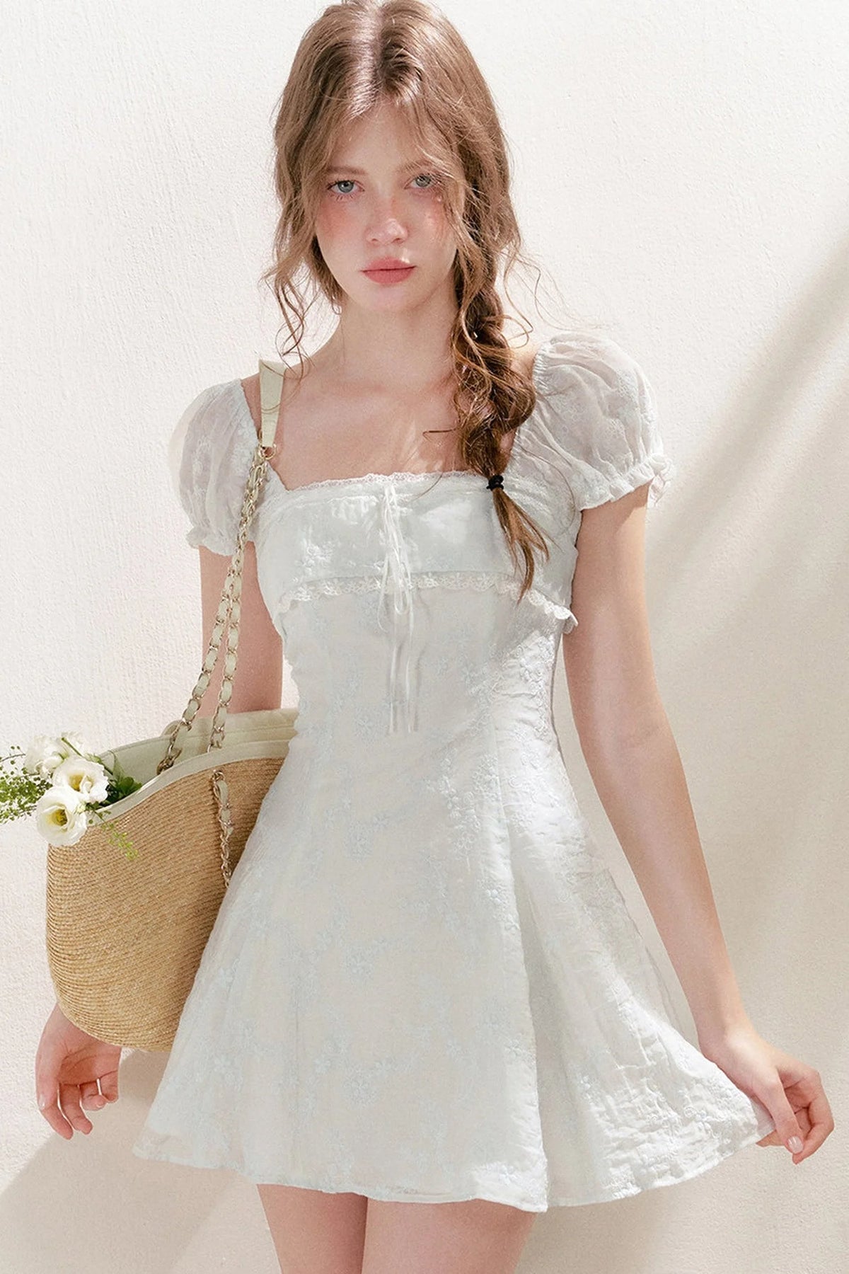 Romantic Lace Embroidery Dress