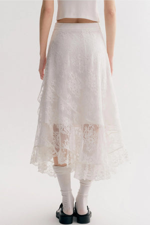 Romantic Lace High-Waisted Maxi Skirt