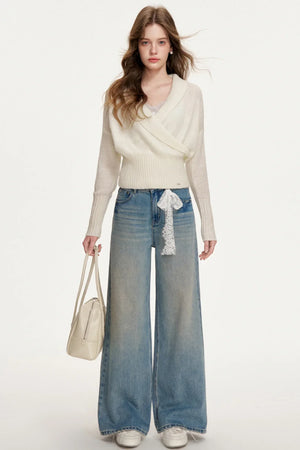 Romantic Lace Patchwork Jeans