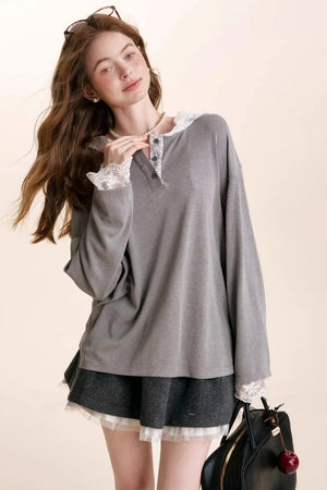 Romantic Lace Patchwork Top