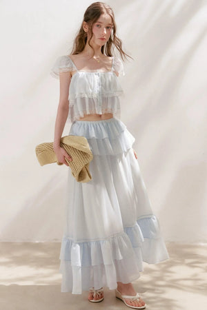 Romantic Lace Ruffle Skirt Set-Up