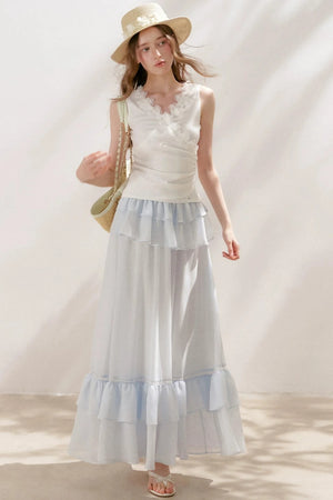 Romantic Lace Ruffle Skirt Set-Up