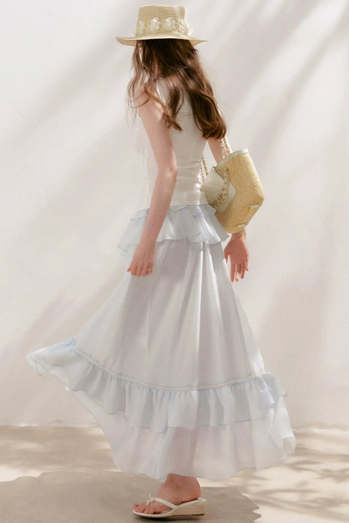 Romantic Lace Ruffle Skirt Set-Up