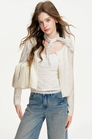 Romantic Lace Sheer Knitted Vest