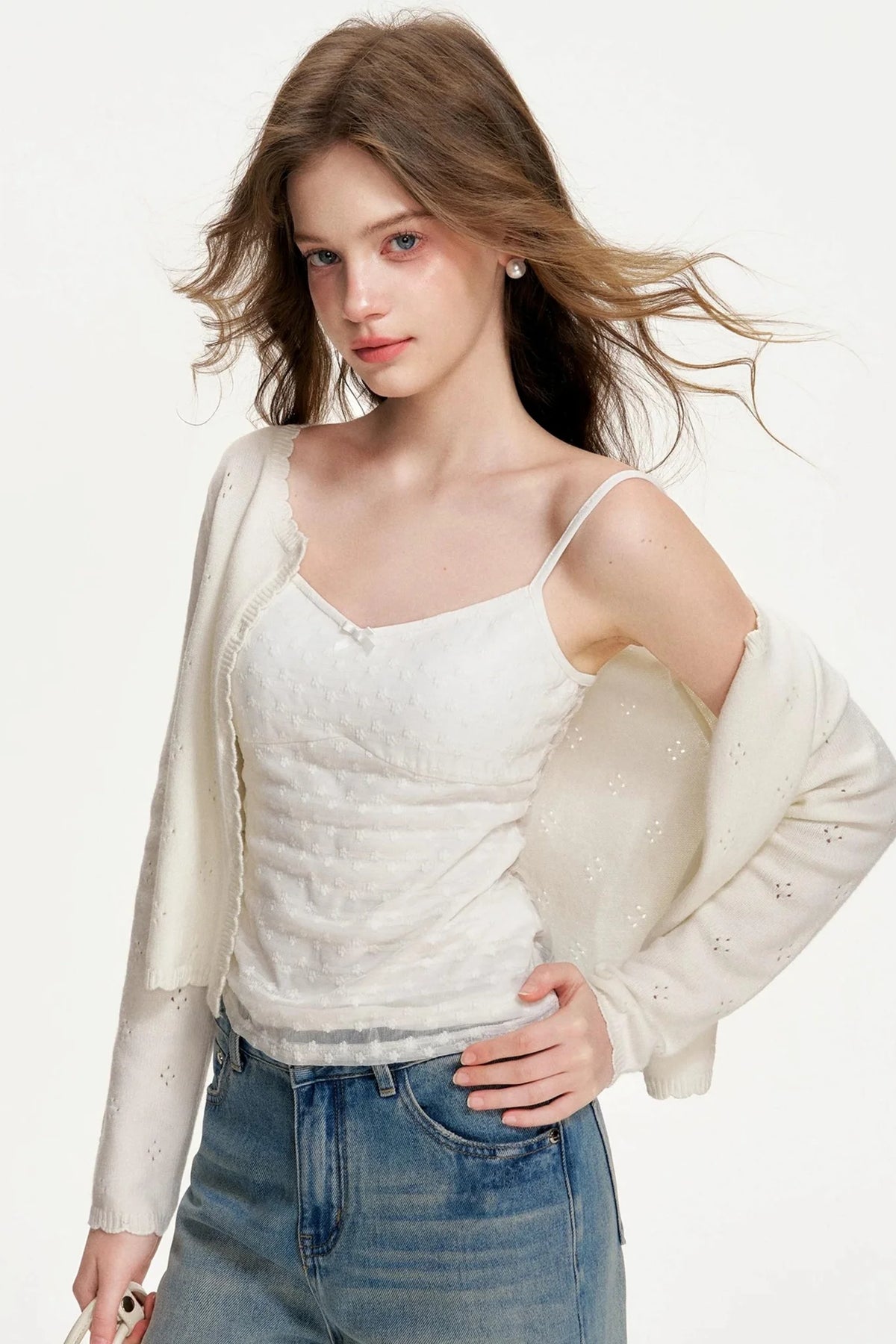 Romantic Lace Sheer Knitted Vest