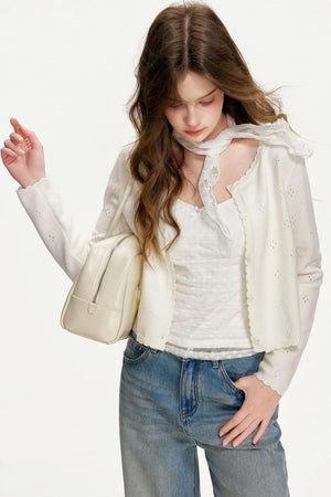 Romantic Lace Sheer Knitted Vest