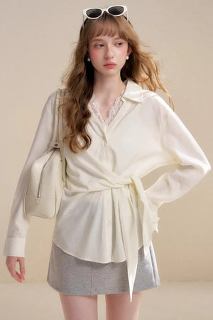 Romantic Lace Tencel Blouse