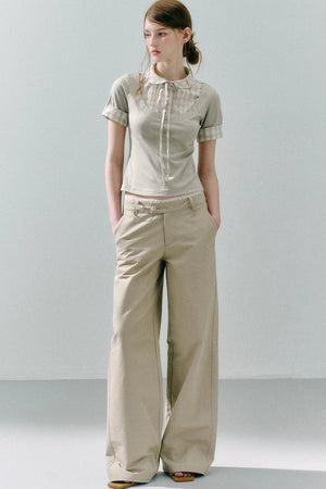 Romantic Lace Trim Pants