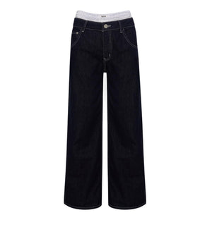 Romantic Lace Wide-Leg Jeans