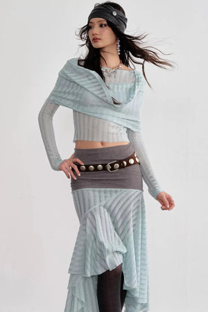 Romantic Mint Drapey Top Set-Up