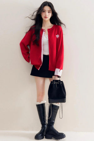 Romantic Patchwork Sweater Cardigan