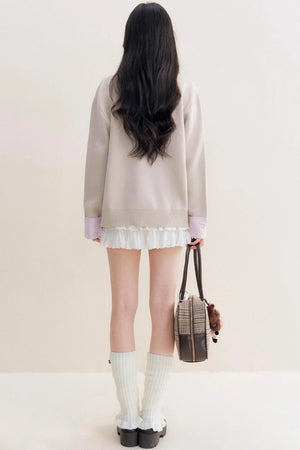 Romantic Patchwork Sweater Cardigan