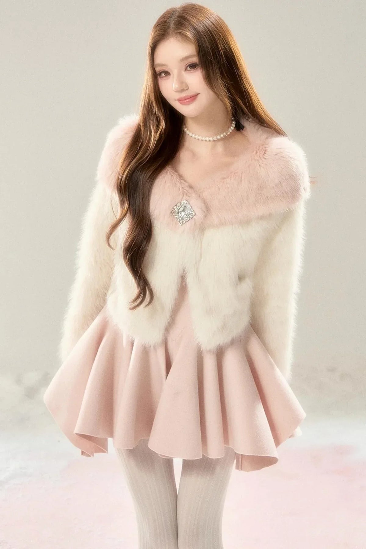 Romantic Sweetheart Woolen Dress Set-Up