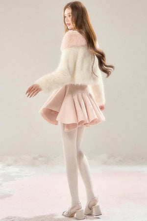 Romantic Sweetheart Woolen Dress Set-Up