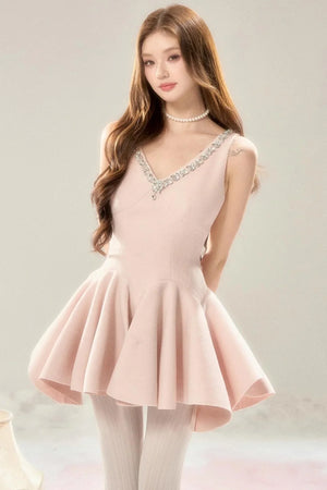 Romantic Sweetheart Woolen Dress Set-Up